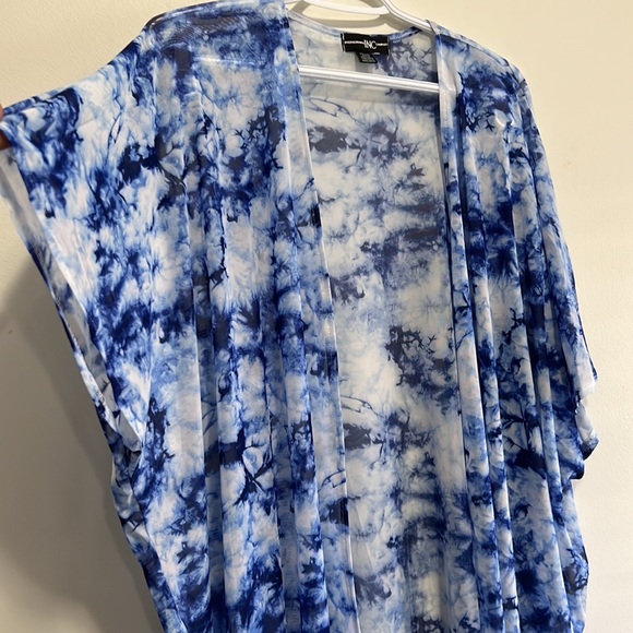 INC sheer TieDye kimono Beach Resort-wear Cover Up - Picture 3 of 6